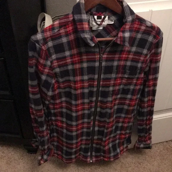 Topman Shirts Topman Zip Up Overshirt Poshmark